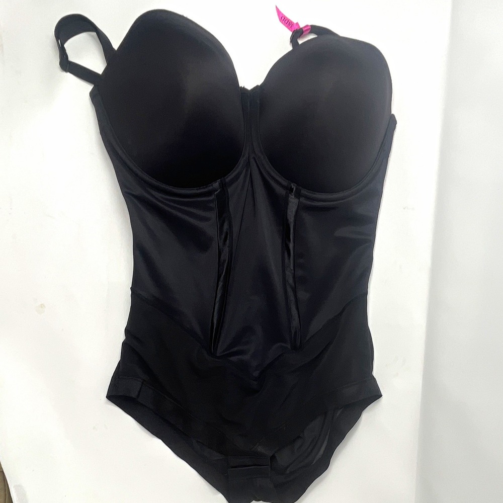 Maidenform 1256 Black One-Piece Firm Control Underwired Shapewear 38DD